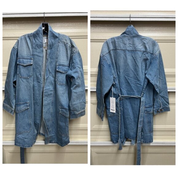 Boyish THE JOAQUIN Mini Jacket Oversized Dress XS Xtra Small in GILDA Light Blue - Picture 2 of 10